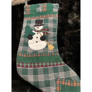 Prima creations appliqué snowman Christmas stocking